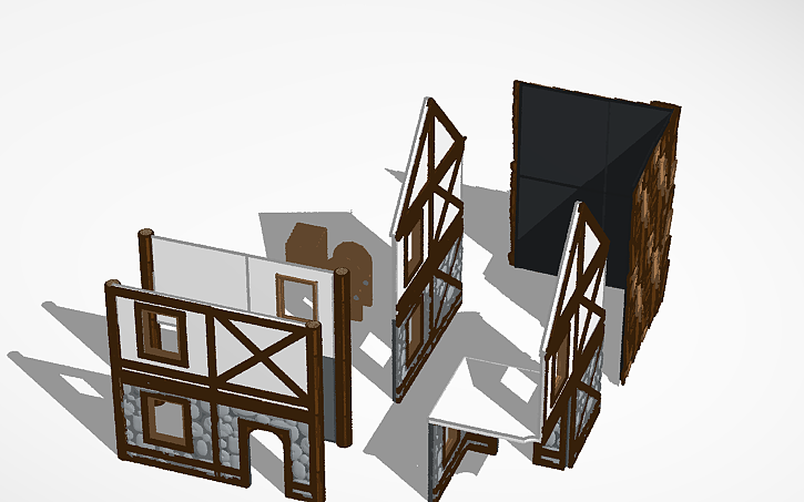 3D design Small medieval building #2 - Tinkercad