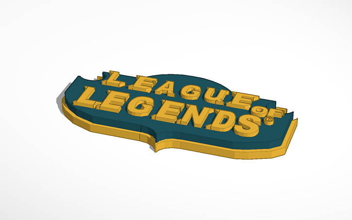 3d Design League Of Legends Logo Tinkercad