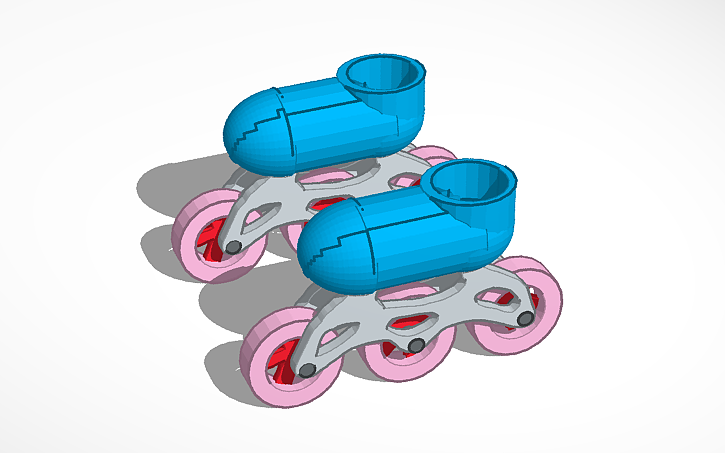 3D design inline speed skate - Tinkercad