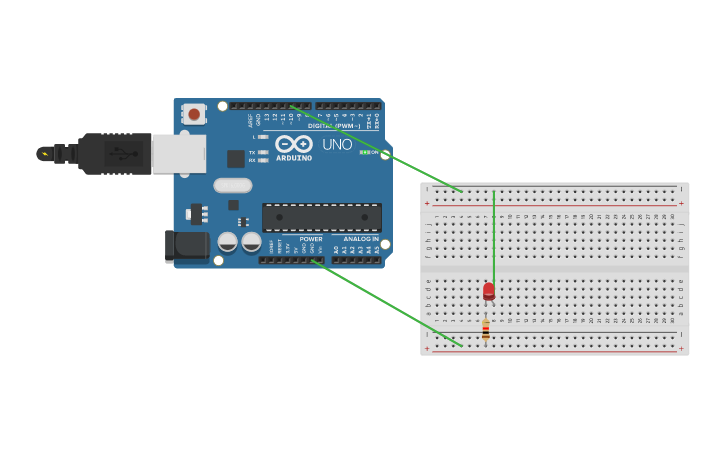 Circuit design Copy of Arduino Breadboard Template - Tinkercad