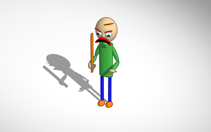 3D design Baldi pose | Tinkercad