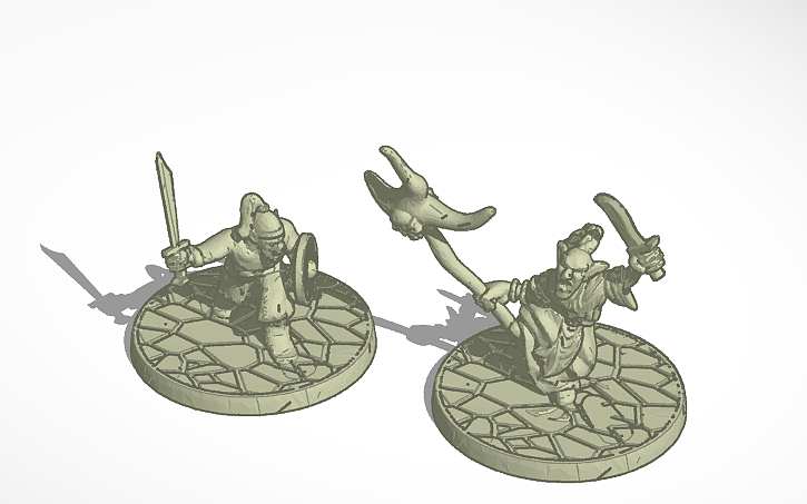 3D design Goblin Sword and Board - Tinkercad