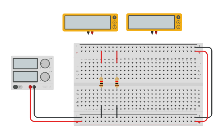 Circuit design Parallel Circuit - Tinkercad