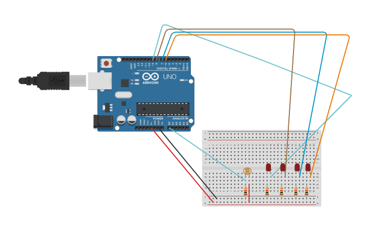 Circuit design Blanco y Negro ( claro y oscuro ) - Tinkercad