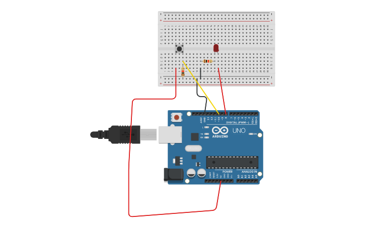 Circuit design PUSH BUTTON - Tinkercad