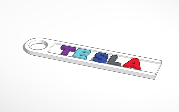 3D design Tesla Key | Tinkercad