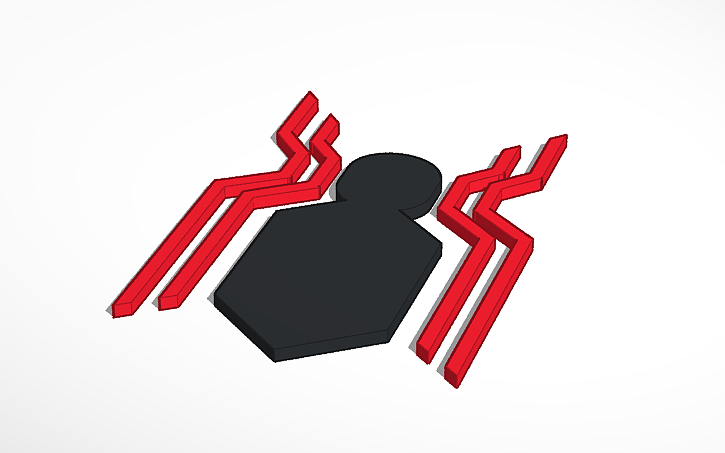 3d Design Spider Man Homecoming Logo Tinkercad