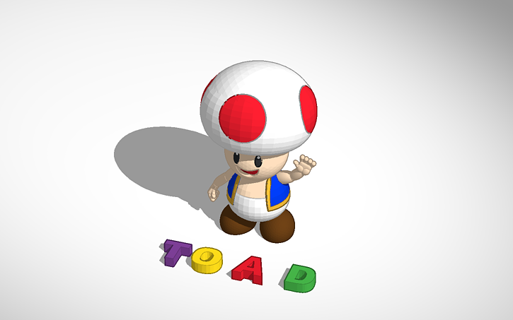 3D design Toad - Tinkercad