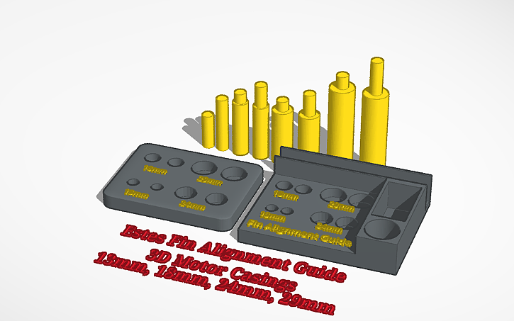3D design Fin Alignment Guide Motor Mounts - Tinkercad