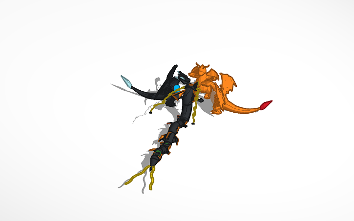Mega Charizard X Vs Mega Charizard Y Vs Dragonite Vs Shiny Mega Rayquaza Tinkercad