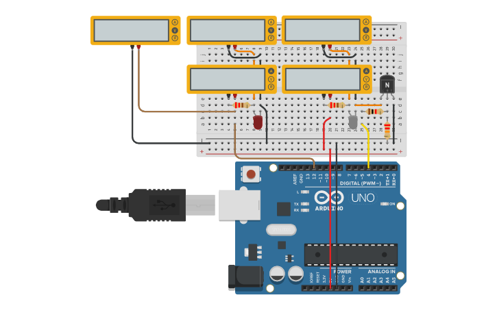 Circuit design Arduino LED Blink - Tinkercad image.