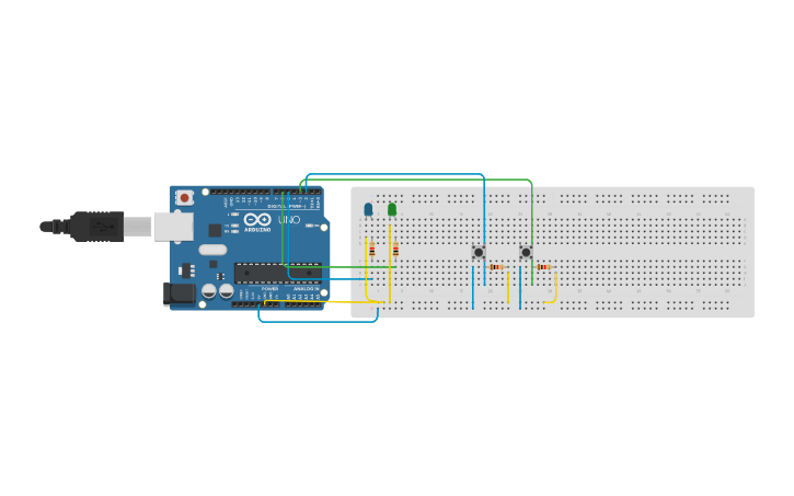 Circuit design Blinking Led - Tinkercad