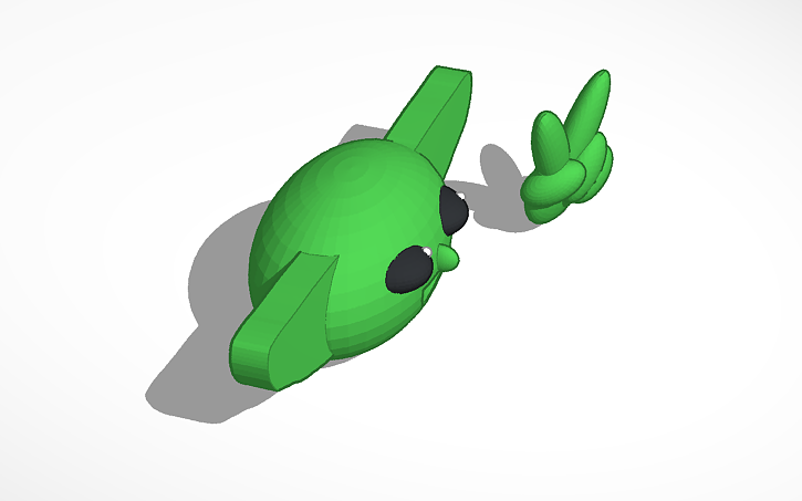 3D design Baby Yoda Emoji Tinkercad