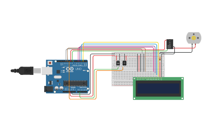 Circuit design Temperature Based Fan Speed Control & - Tinkercad