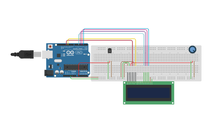 Circuit design Deney5- TMP35 Sensör ile Sıcaklık Ölçümü - Tinkercad