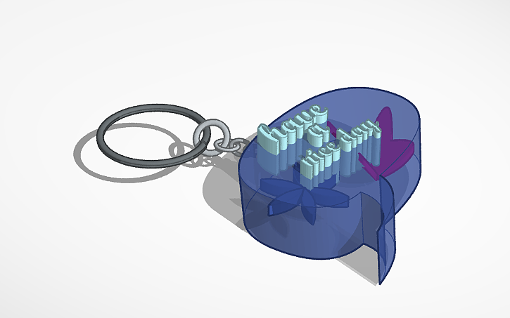 Cad Keychain Design 3D design Copy of Keychain - Tinkercad