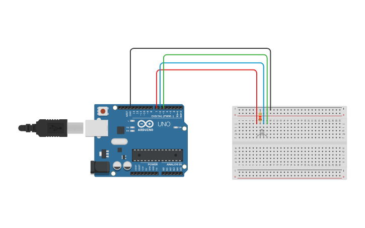 Circuit design Led en Arduino UNO | Tinkercad