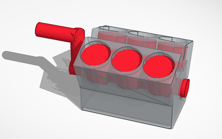 3D design Simple Fidget 6 piston engine - Tinkercad