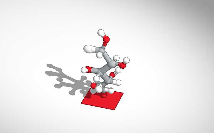 Carbohydrate Model Glucose Tinkercad