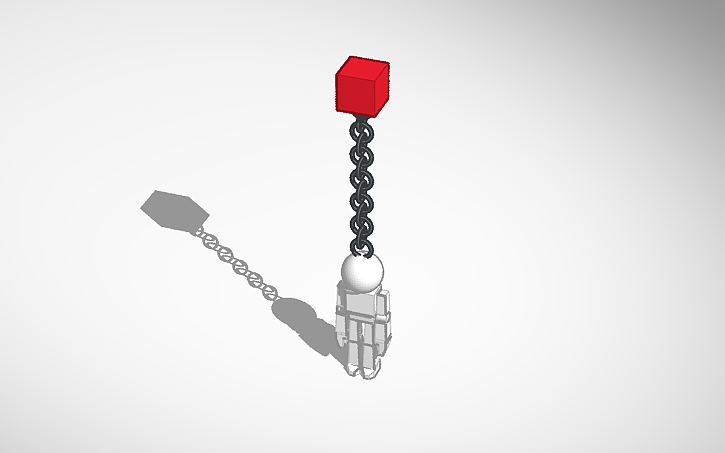 3D design Ragdoll but on a chain - Tinkercad