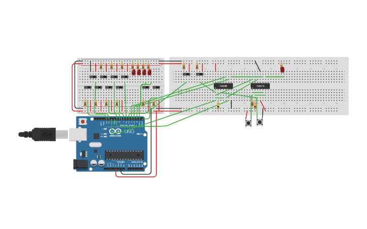 Circuit design Lab 7 digital part 2 | Tinkercad