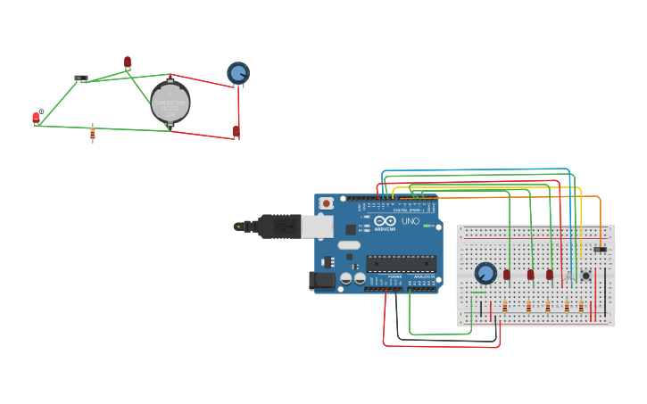 Circuit design LED challenge part 3 - Tinkercad