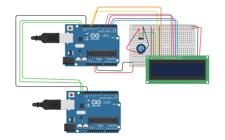 Circuit design DISPLAY LCD | Tinkercad