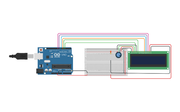 Circuit design lcd cursor | Tinkercad