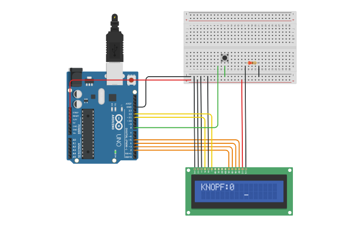 Circuit design LCD | Tinkercad