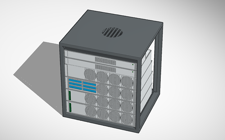 3D design Full Rackmount 10 CRU + VMs, AI Server, NAS, OpenVPN ...
