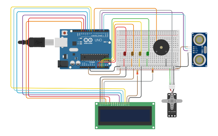Circuit design Water Level Monitoring System_68 - Tinkercad