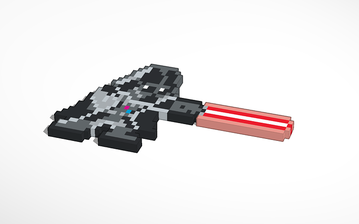 3d Design Darth Vader Pixel Art Tinkercad