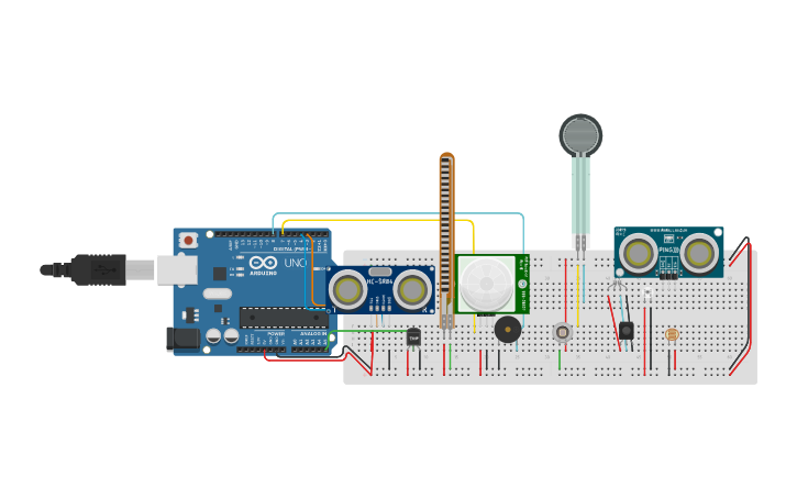 Circuit design Sensores | Tinkercad