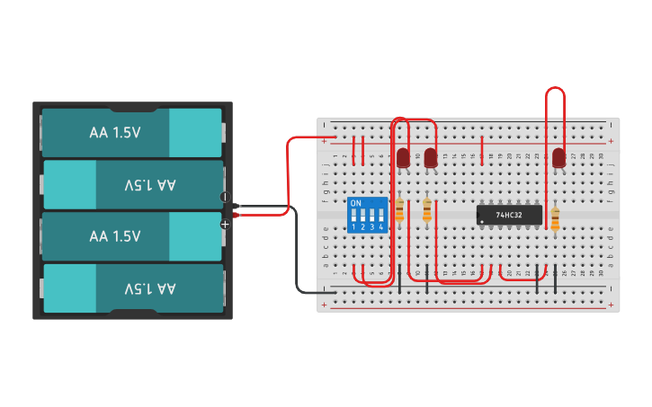 Circuit design 7432 - Tinkercad