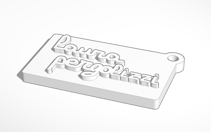 3D design keychain laura pergolizzi (LP). - Tinkercad