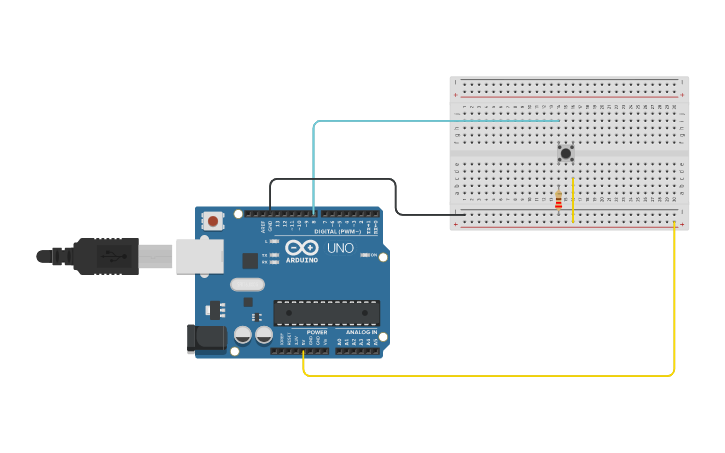 Circuit design Pulsador - Tinkercad
