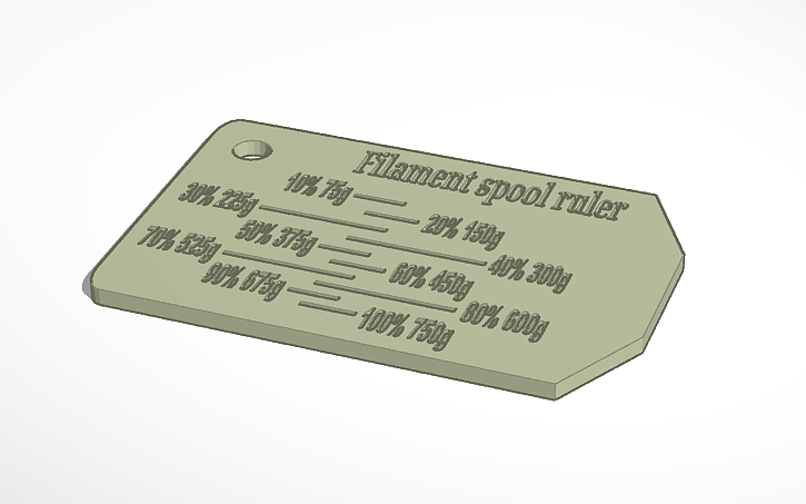 Spool Rulers 3D design Filament spool ruler ,Faden spulen lineal - Tinkercad
