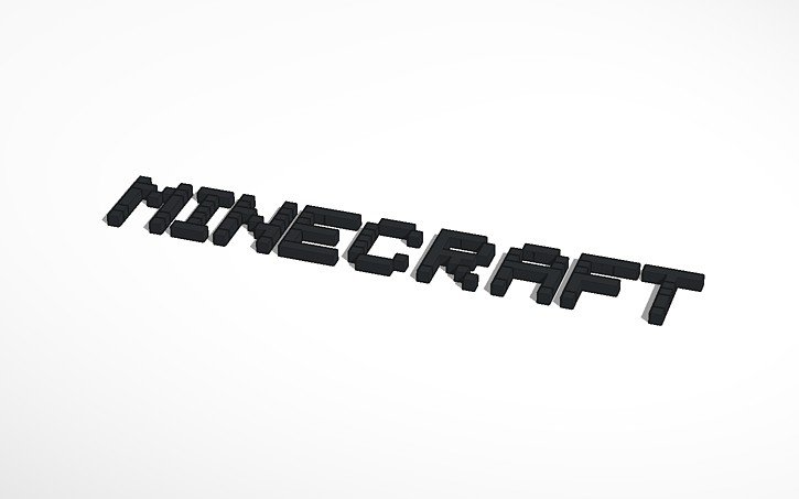 3D design minecraft letters - Tinkercad