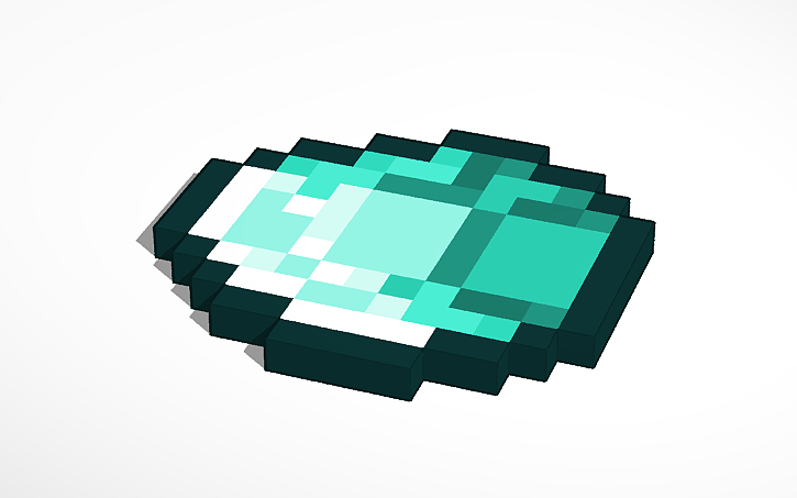 Minecraft Diamond Pixel Pattern 3D design Minecraft Diamond Pixelart | Tinkercad