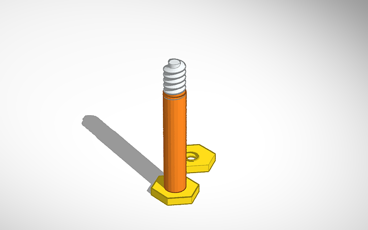 Soldered Pin Render 3D design solder bobbin pin | Tinkercad