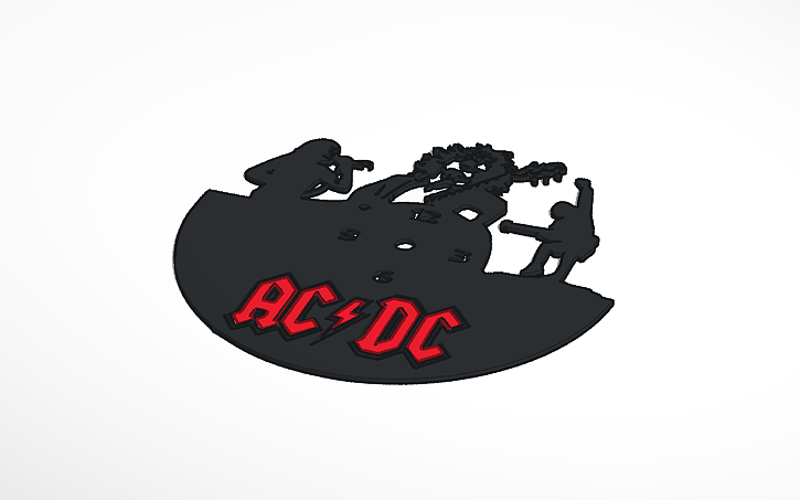 3D design Horloge AC/DC Tinkercad