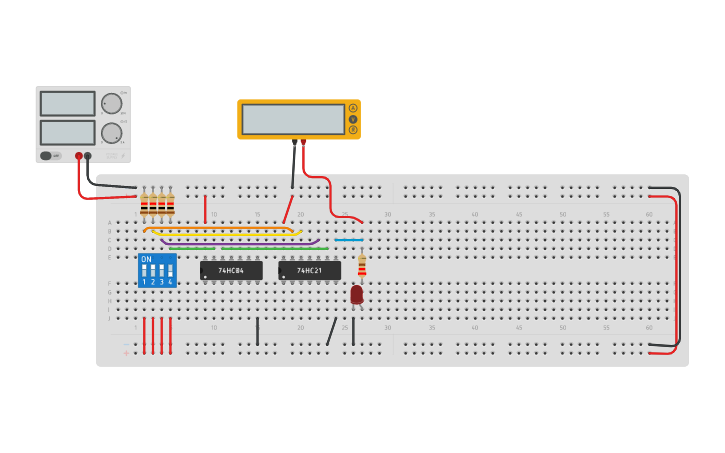 Circuit design KMAP SEDERHANA - Tinkercad