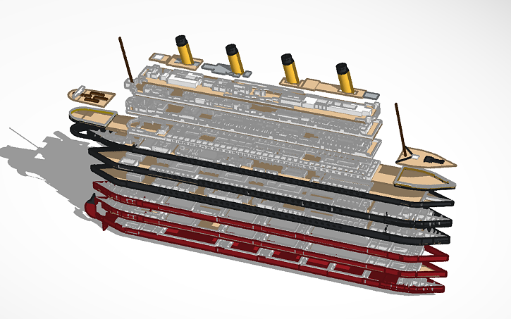 3D design Copy of Titanic deck by deck | Tinkercad