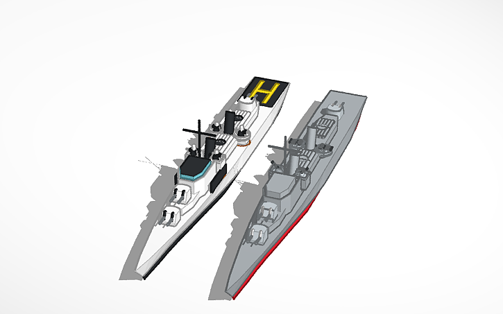 3D design Destroyer fleet - Tinkercad