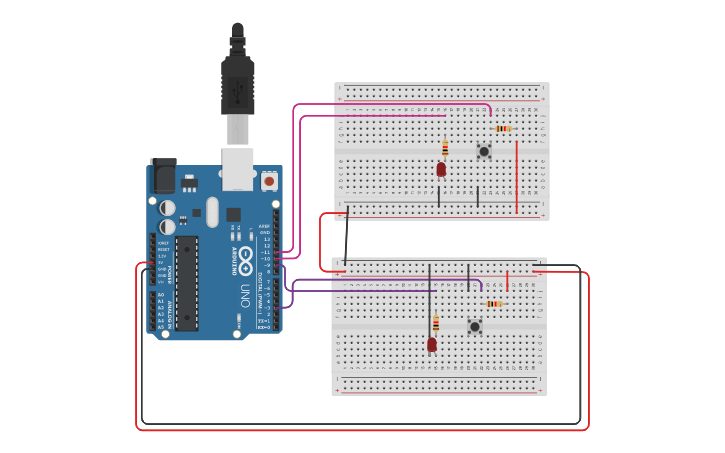Circuit design BOTON PULL UP Y PULL DOWN CARMEN - Tinkercad