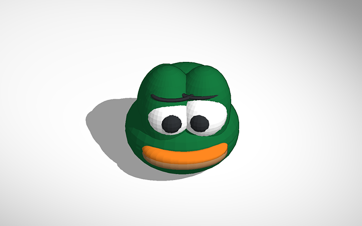 3D design Pepe The Frog Tinkercad