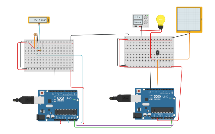 Circuit design I2C - Tinkercad