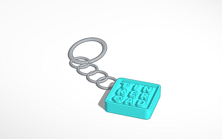 3D design Tinkercad Keychain - Tinkercad