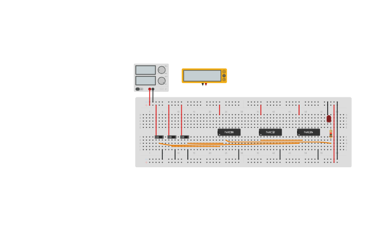 Circuit design Logic Gate Build - Tinkercad