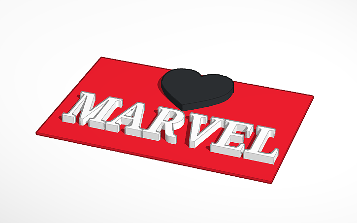 3D design MARVEL Love | Tinkercad
